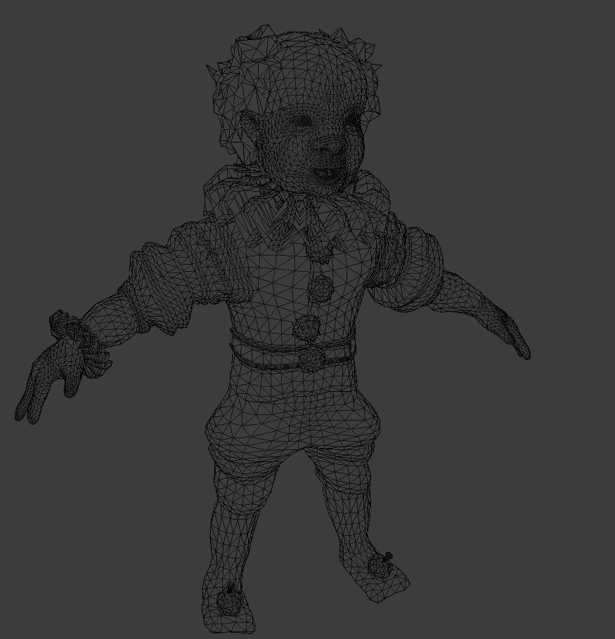 Pack of creepy Horror toys Low-poly 3D model_4