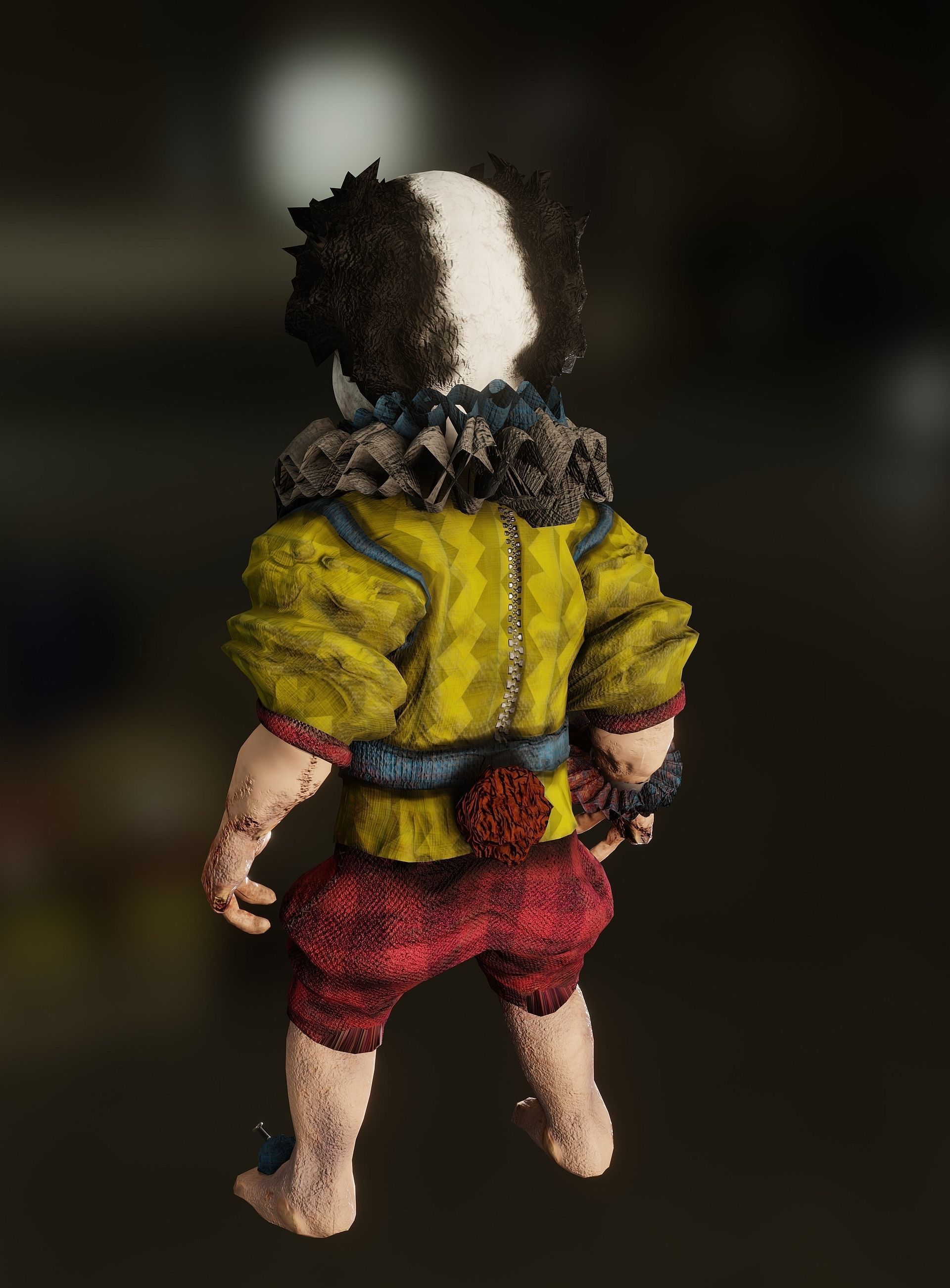 Pack of creepy Horror toys Low-poly 3D model_3