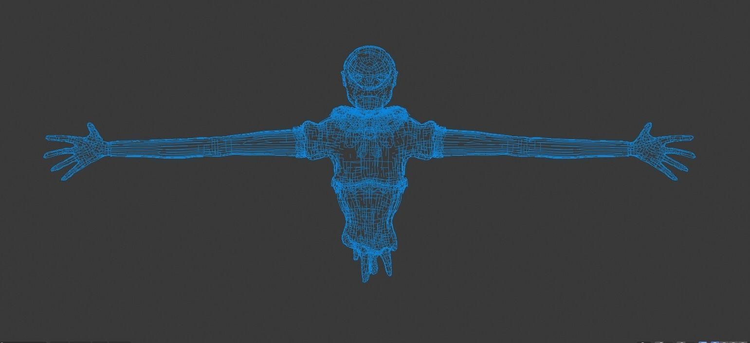 Pack of creepy Horror toys Low-poly 3D model_9