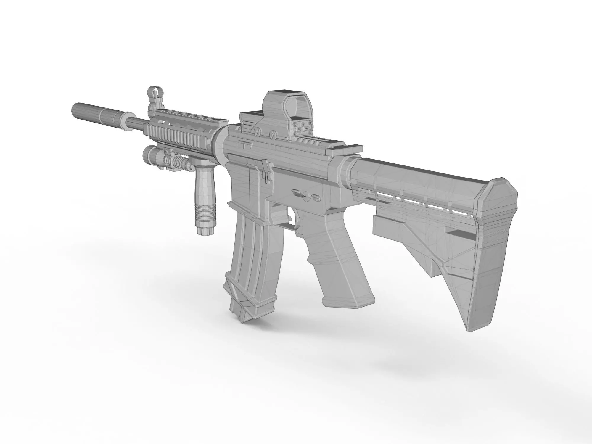 M4 carbine- M4A1  3D model_0