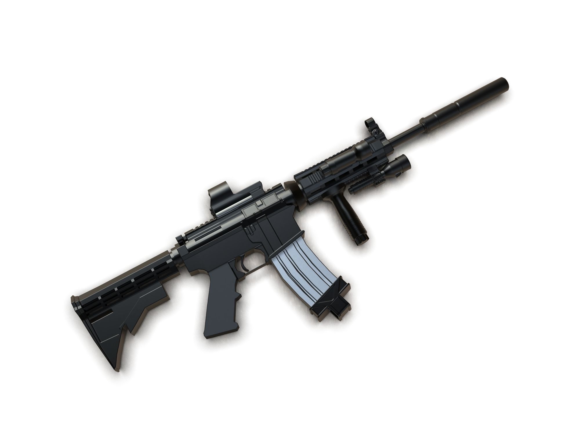 M4 carbine- M4A1  3D model_4