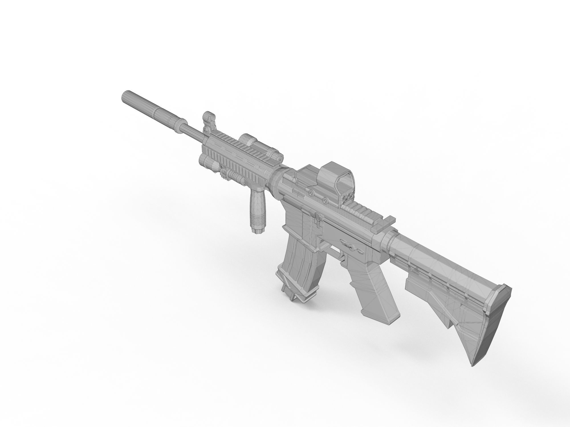 M4 carbine- M4A1  3D model_2