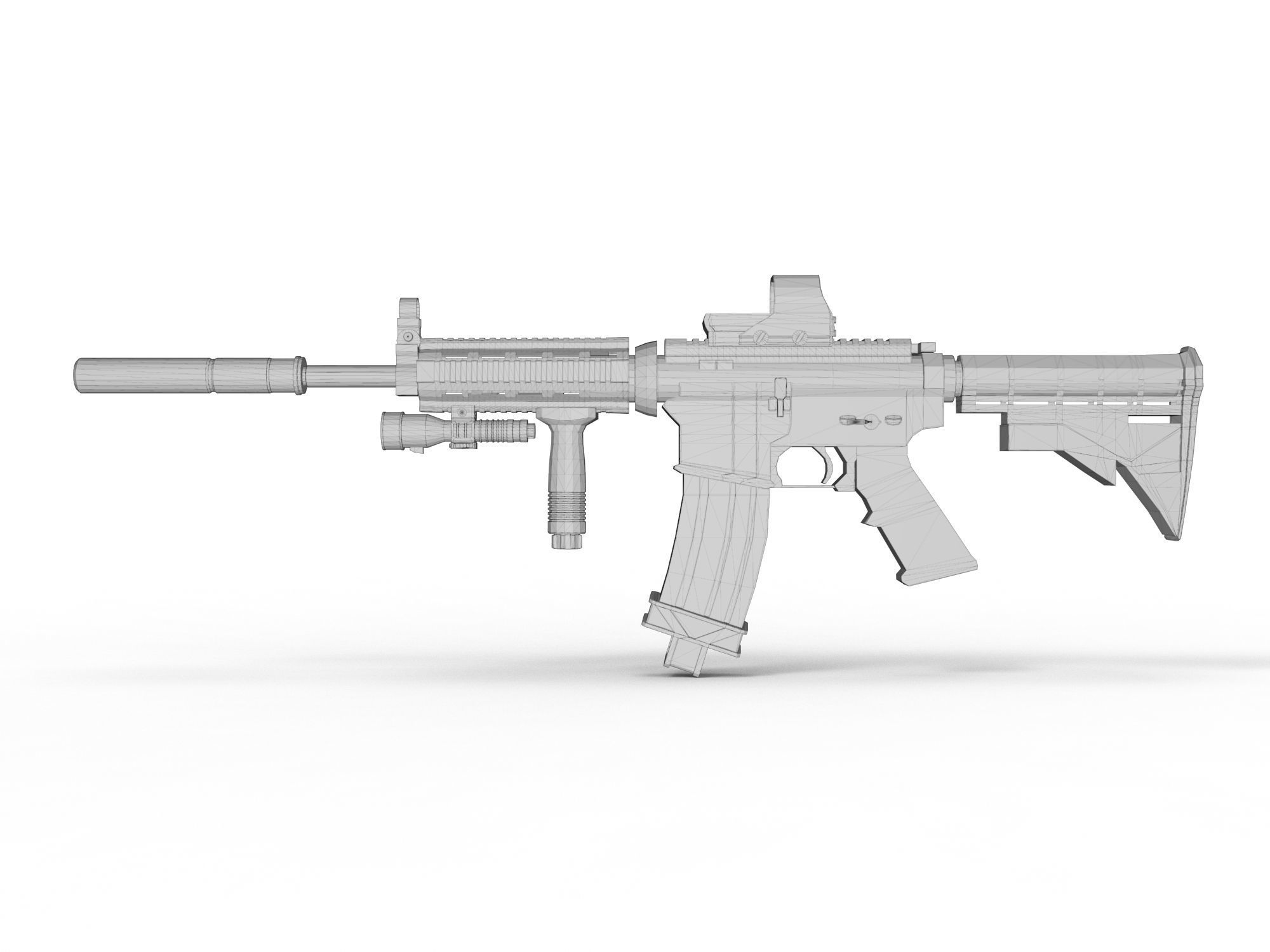 M4 carbine- M4A1  3D model_1