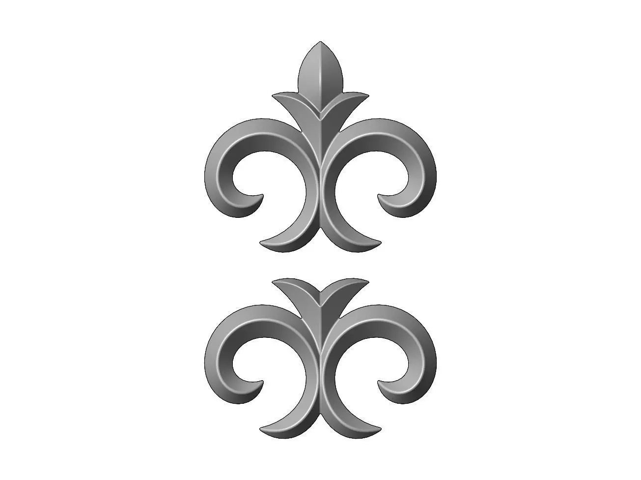 Flower decoration element relief 3D print model