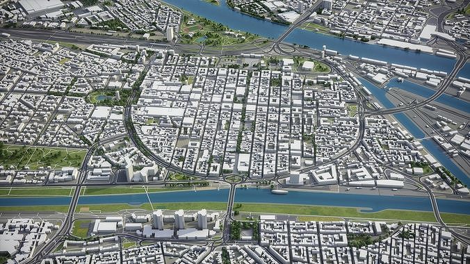 Mannheim Heidelberg Low-poly 3D model 4