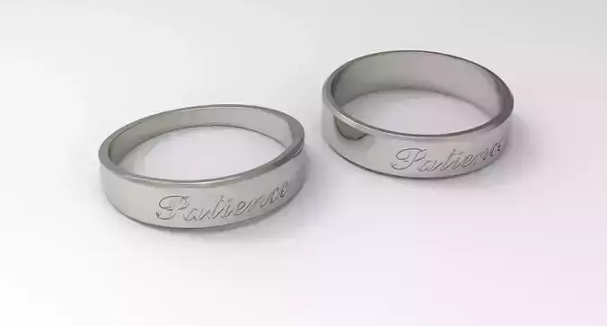 Patience Couple Ring Platinum