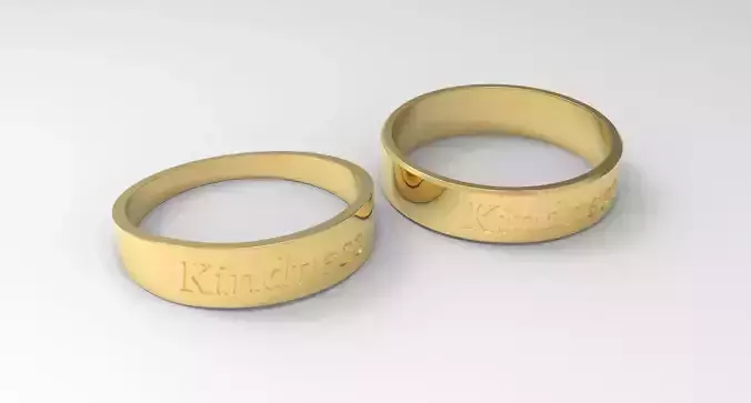 Kindness Couple Ring Gold