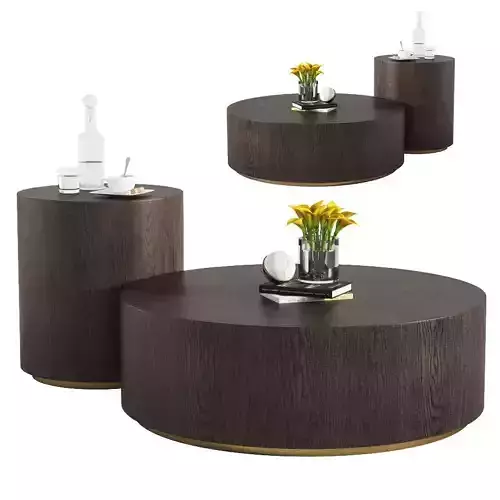 Machinto Round Coffee Table Side Table Restoration Hardware