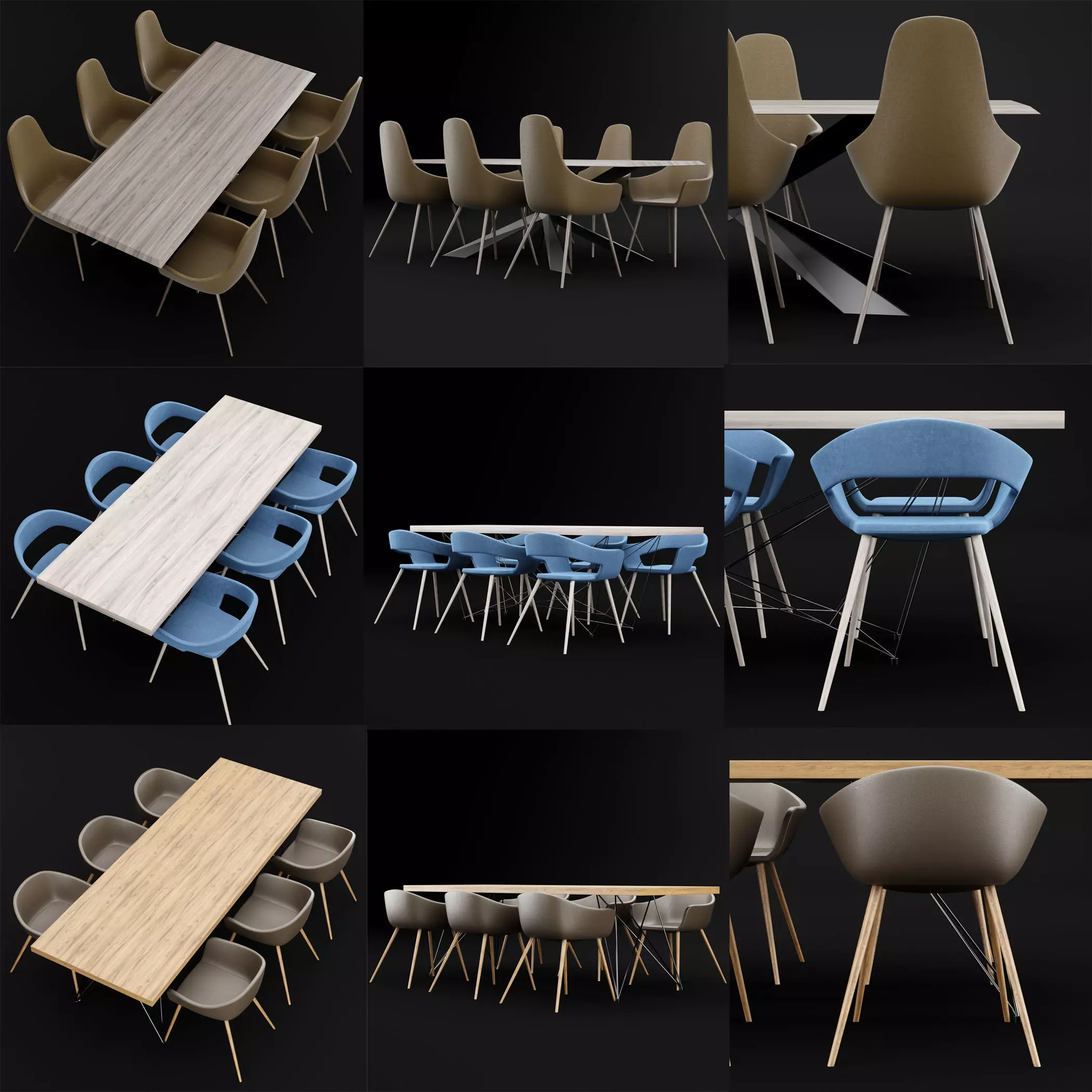 Table and chair collection 3D Model Pack | CGTrader