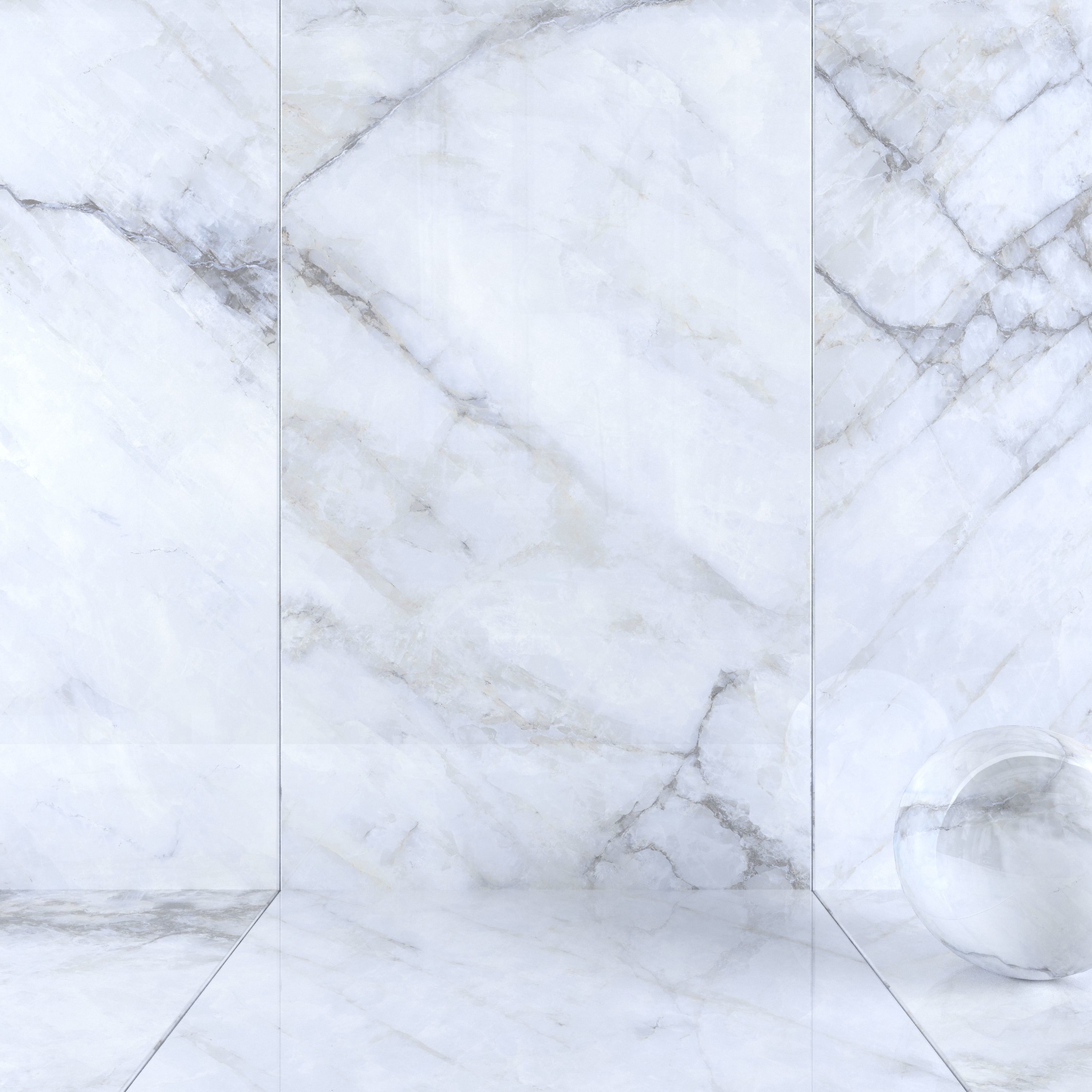 Wall Tiles Museum Crystal White 2 160x320 Set 2 Texture_2