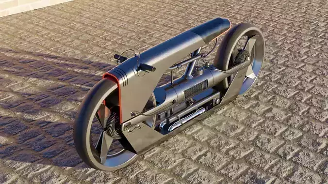 Futuristic motorcycle