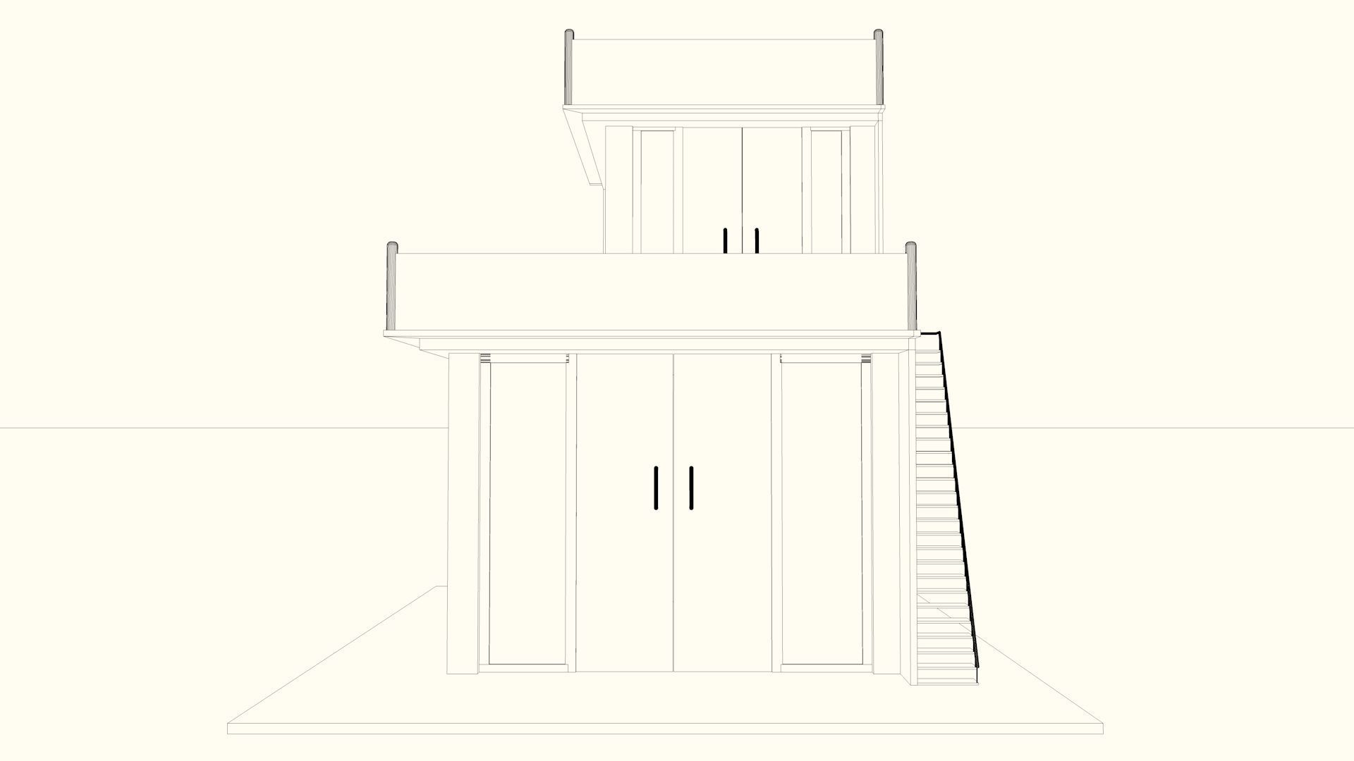 Modern Villa Low-poly 3D model_6