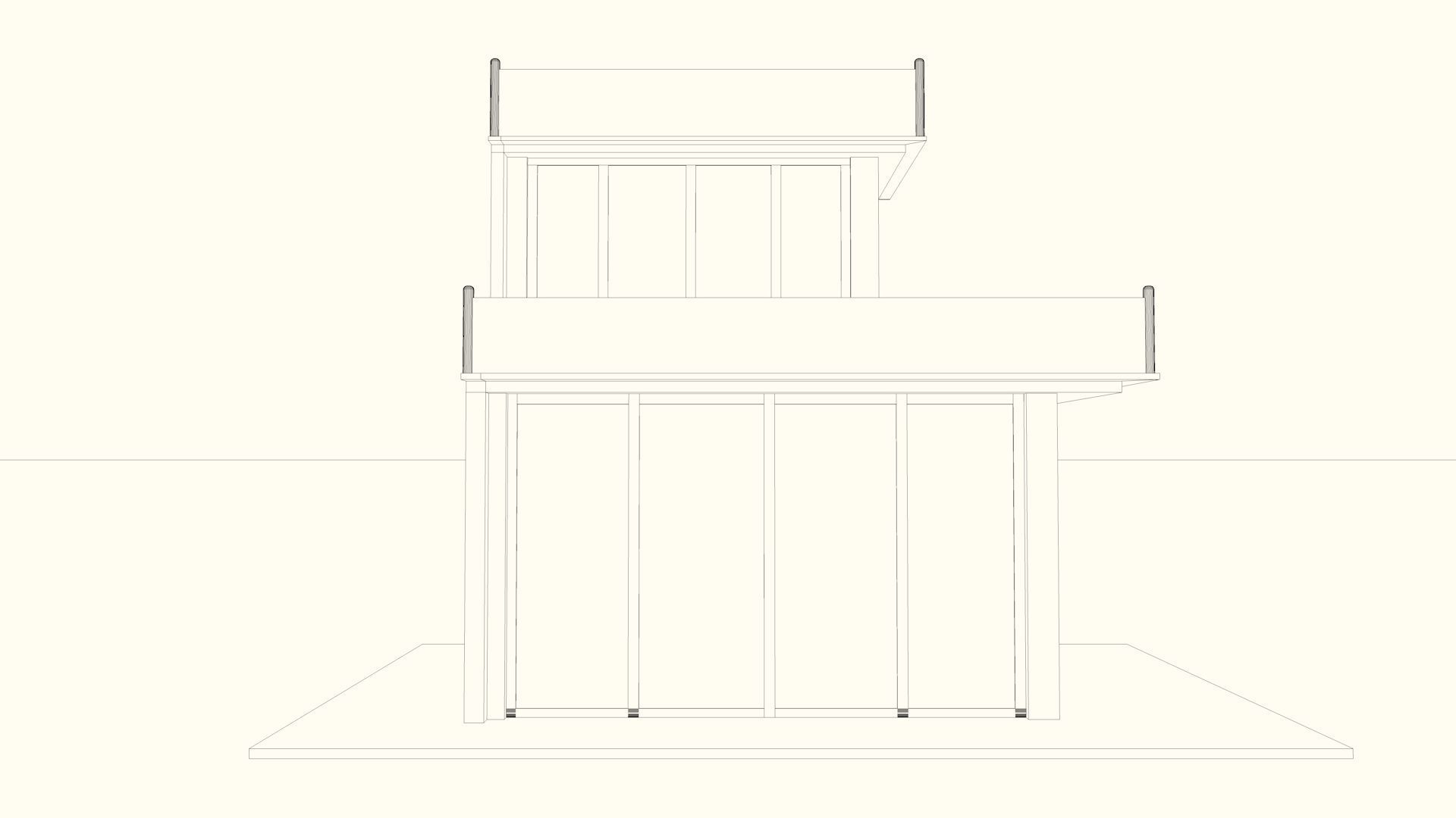 Modern Villa Low-poly 3D model_10