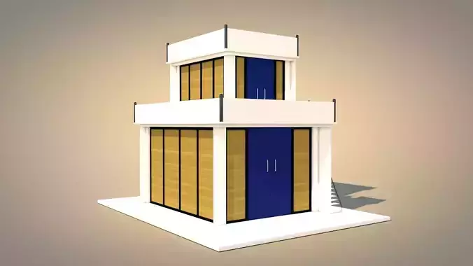 Modern Villa Low-poly 3D model
