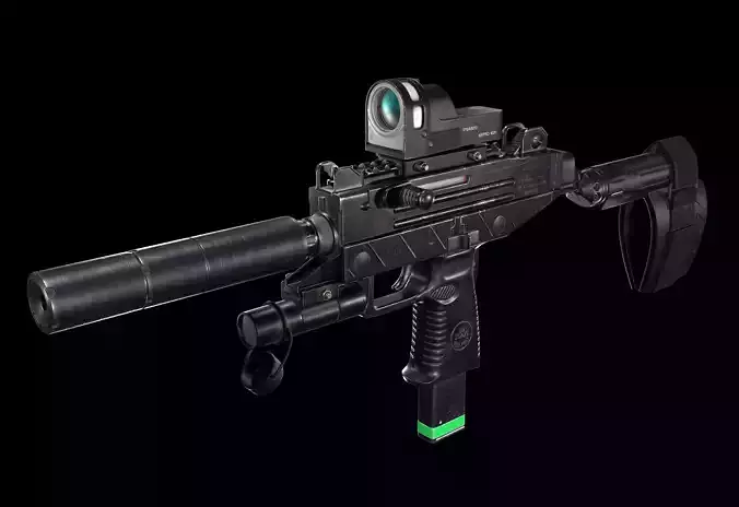UZI PRO Low-poly 3D model
