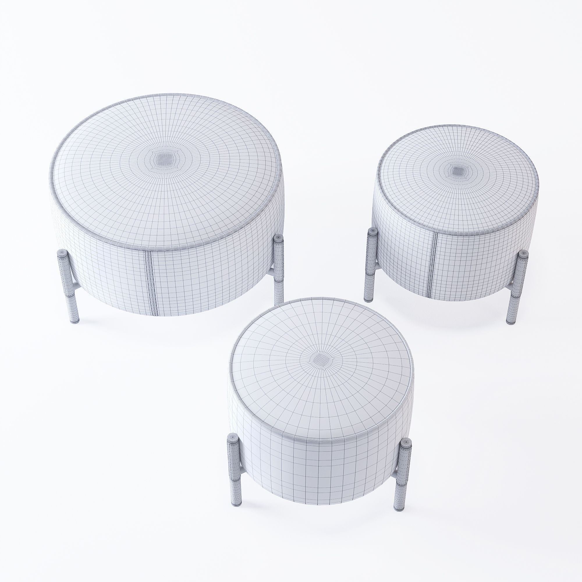 Vittoria Frigerio Araldo pouf Low-poly 3D model_4