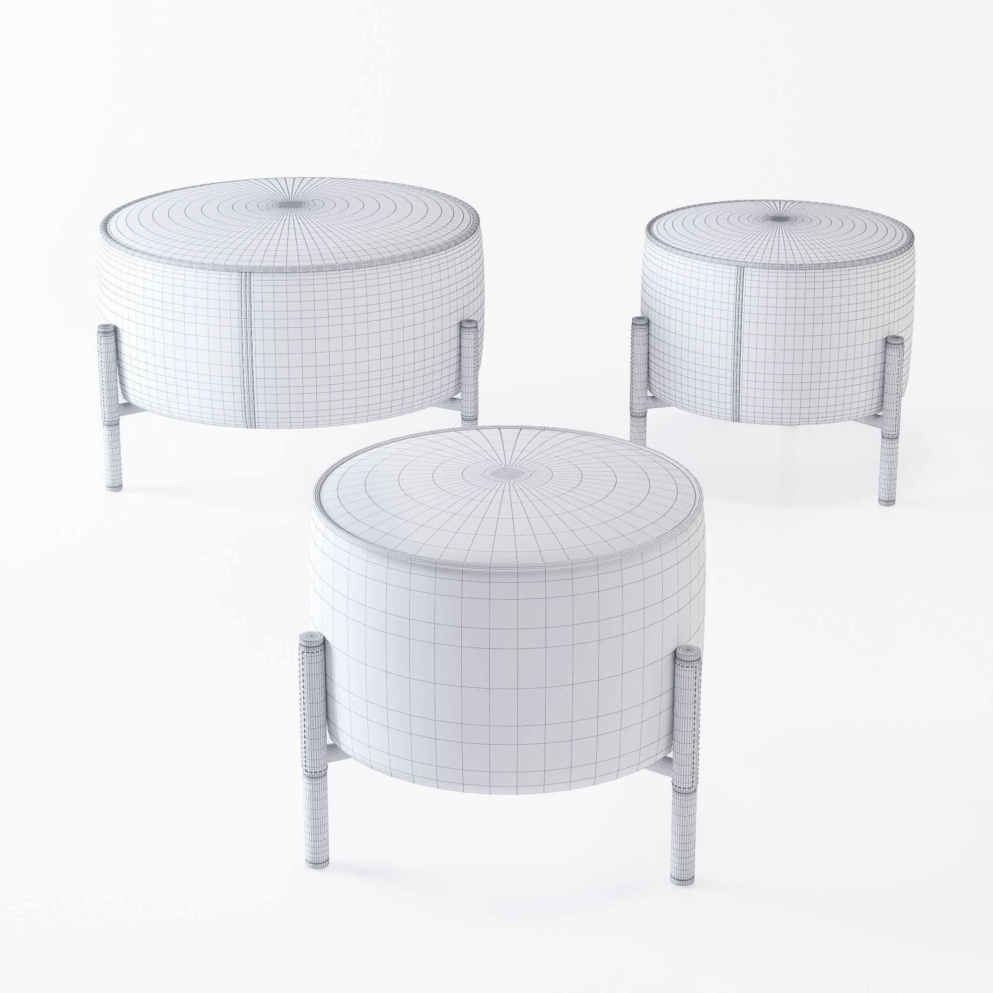 Vittoria Frigerio Araldo pouf Low-poly 3D model_3