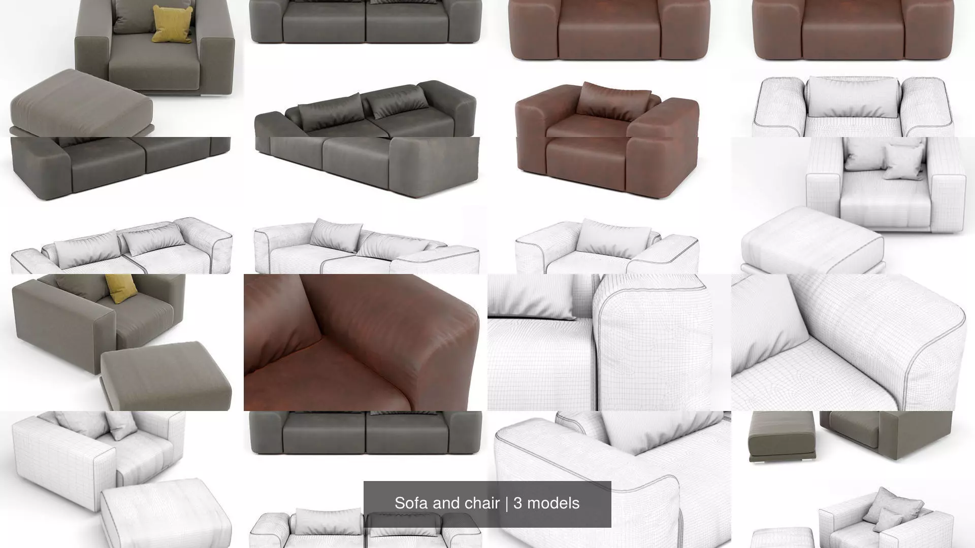 Sofa and chair 3D Model Collection_0