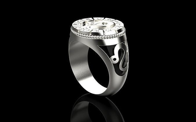 Zodiac ring LEO 3D print model