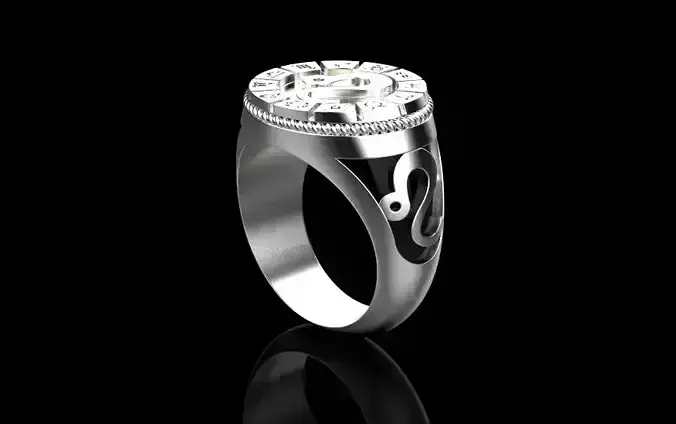 Zodiac ring LEO 3D print model
