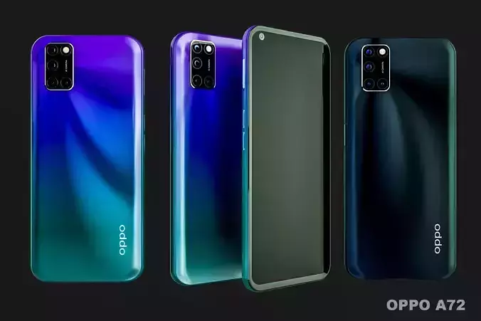 Oppo A72 3D model