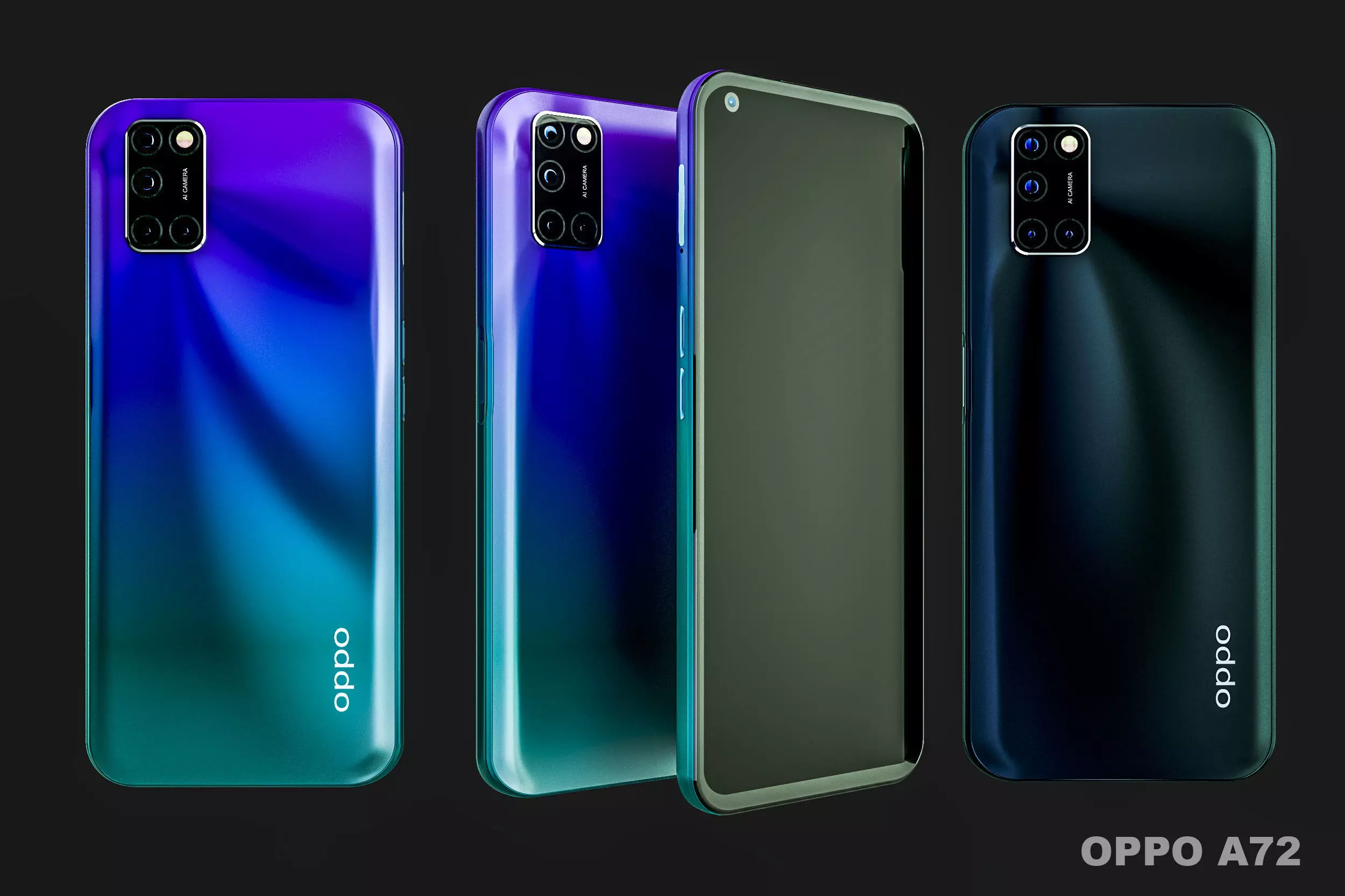 Oppo A72 3D model_0