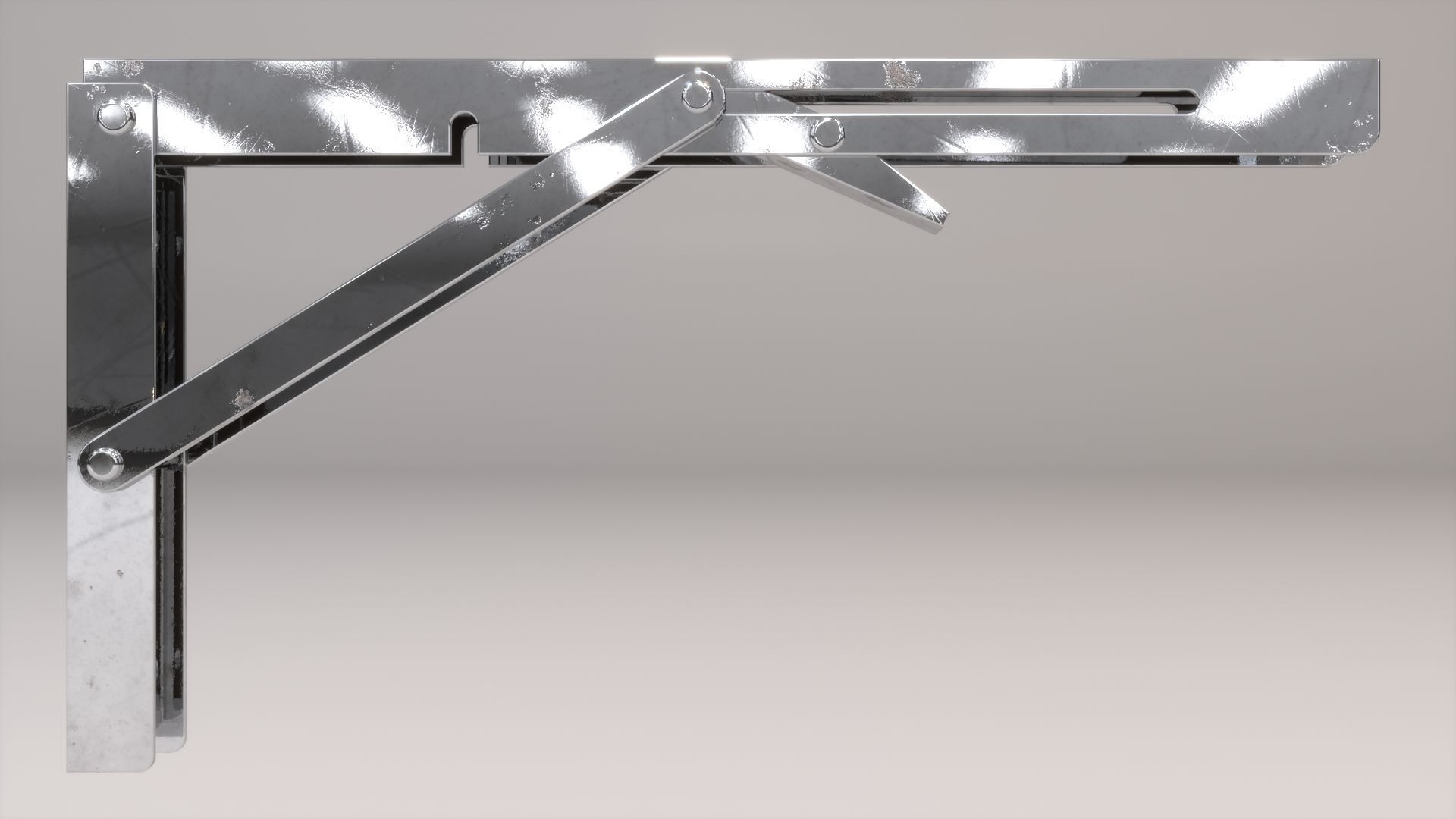 Foldable Stainless Steel Multipurpose Bracket 3D model_7