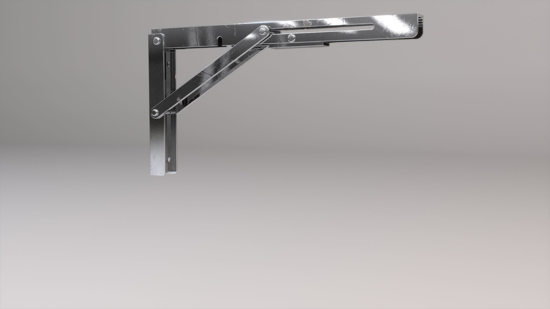 Foldable Stainless Steel Multipurpose Bracket 3D model_1