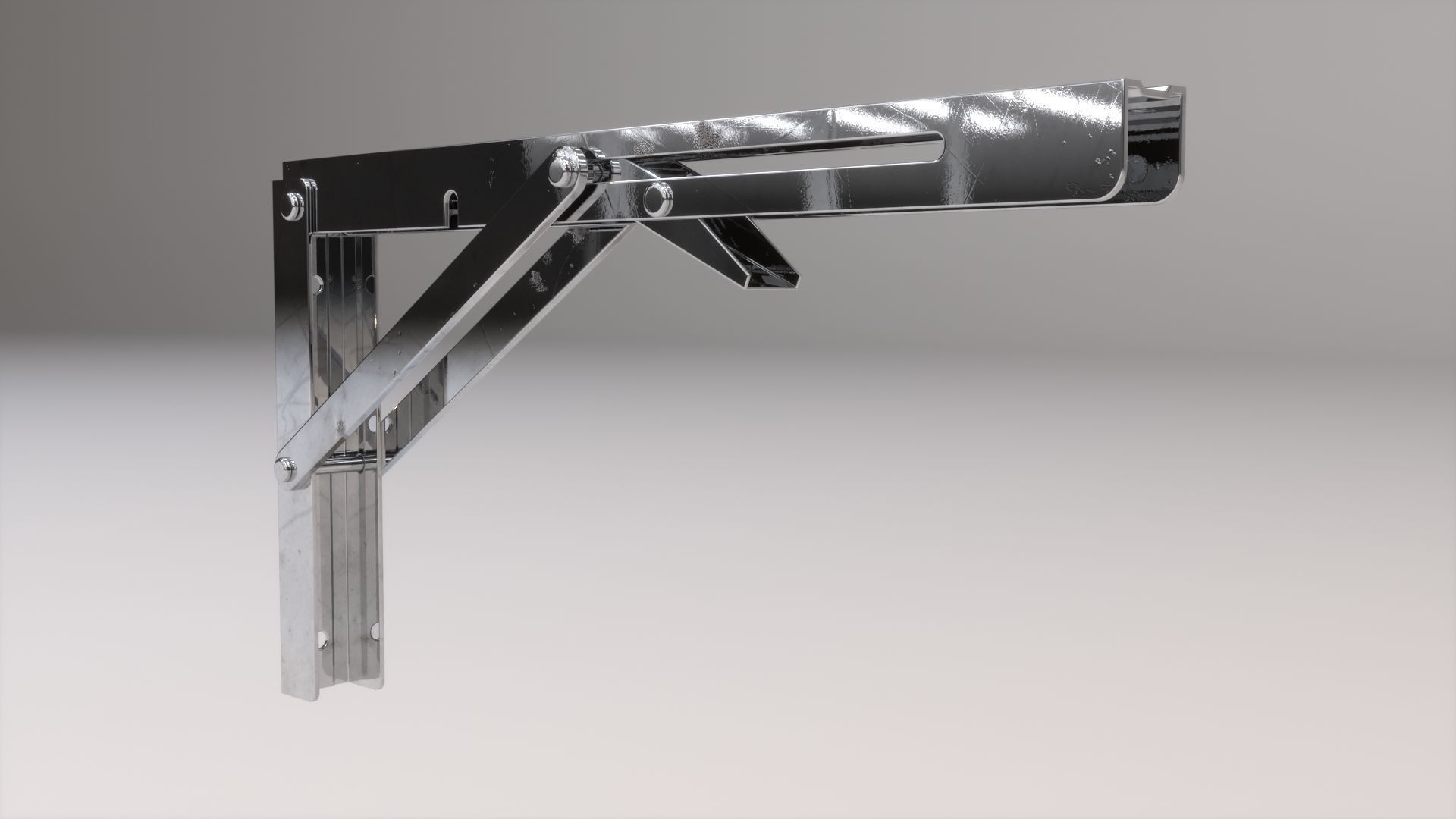 Foldable Stainless Steel Multipurpose Bracket 3D model_6