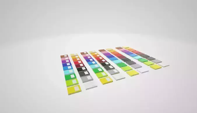 Low poly Books set of colored squares
