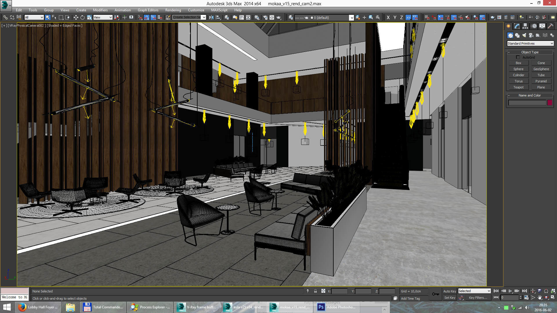 Lobby Hall Foyer Office Low-poly 3D model_4