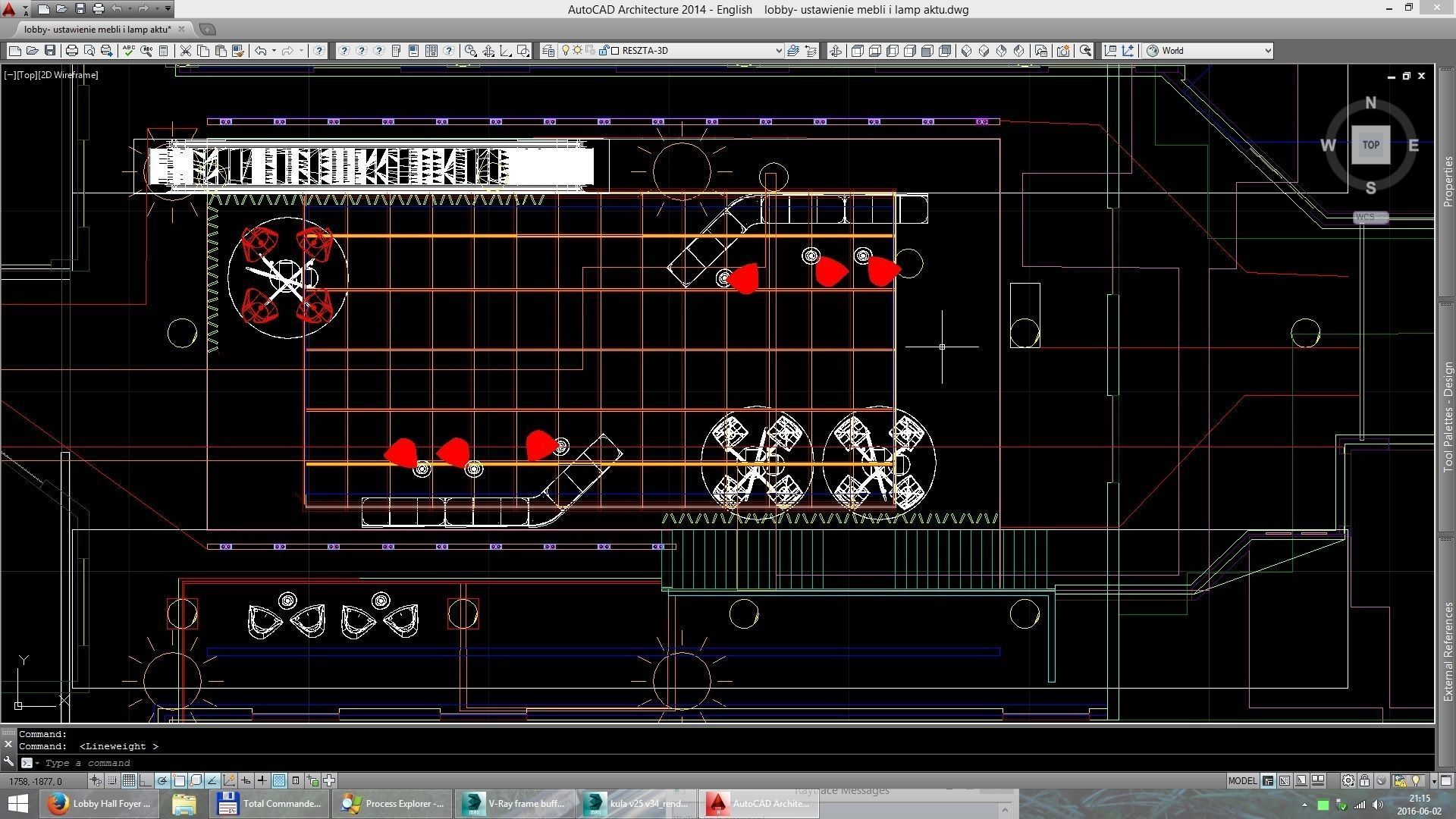 Lobby Hall Foyer Office Low-poly 3D model_5