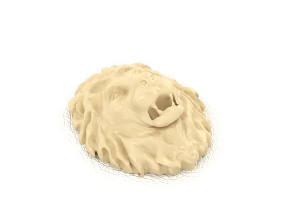 Lion Head 3D print model_2