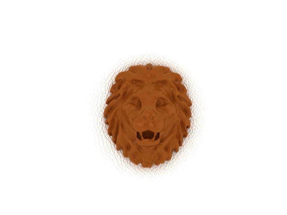 Lion Head 3D print model_1