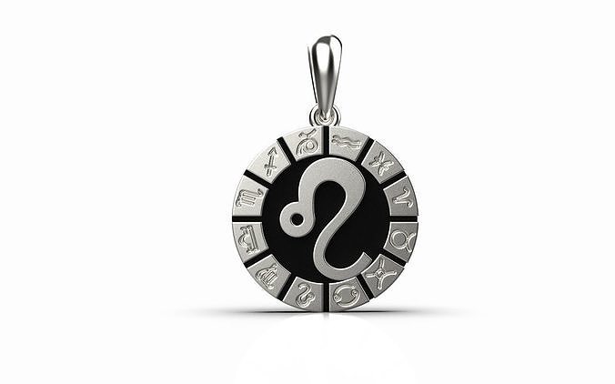 Zodiac pendant LEO model 40 3D print model