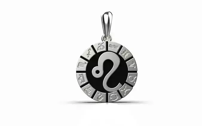 Zodiac pendant LEO model 40 3D print model
