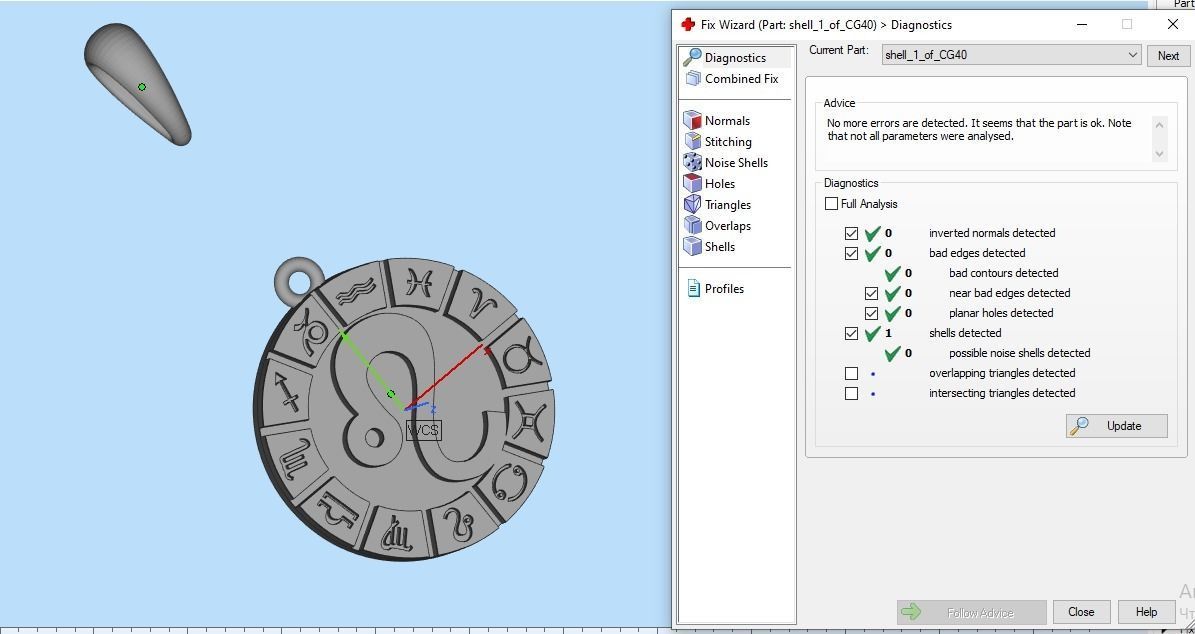 Zodiac pendant LEO model 40 3D print model_13