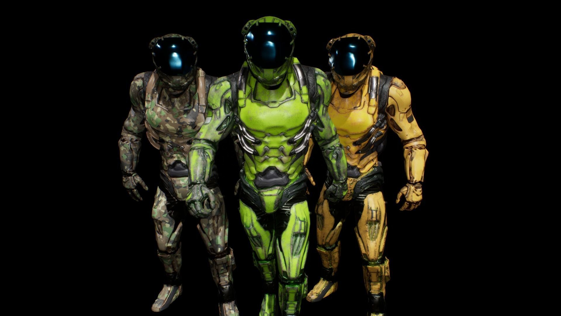 cyborg soldier v3  Low-poly 3D model_9