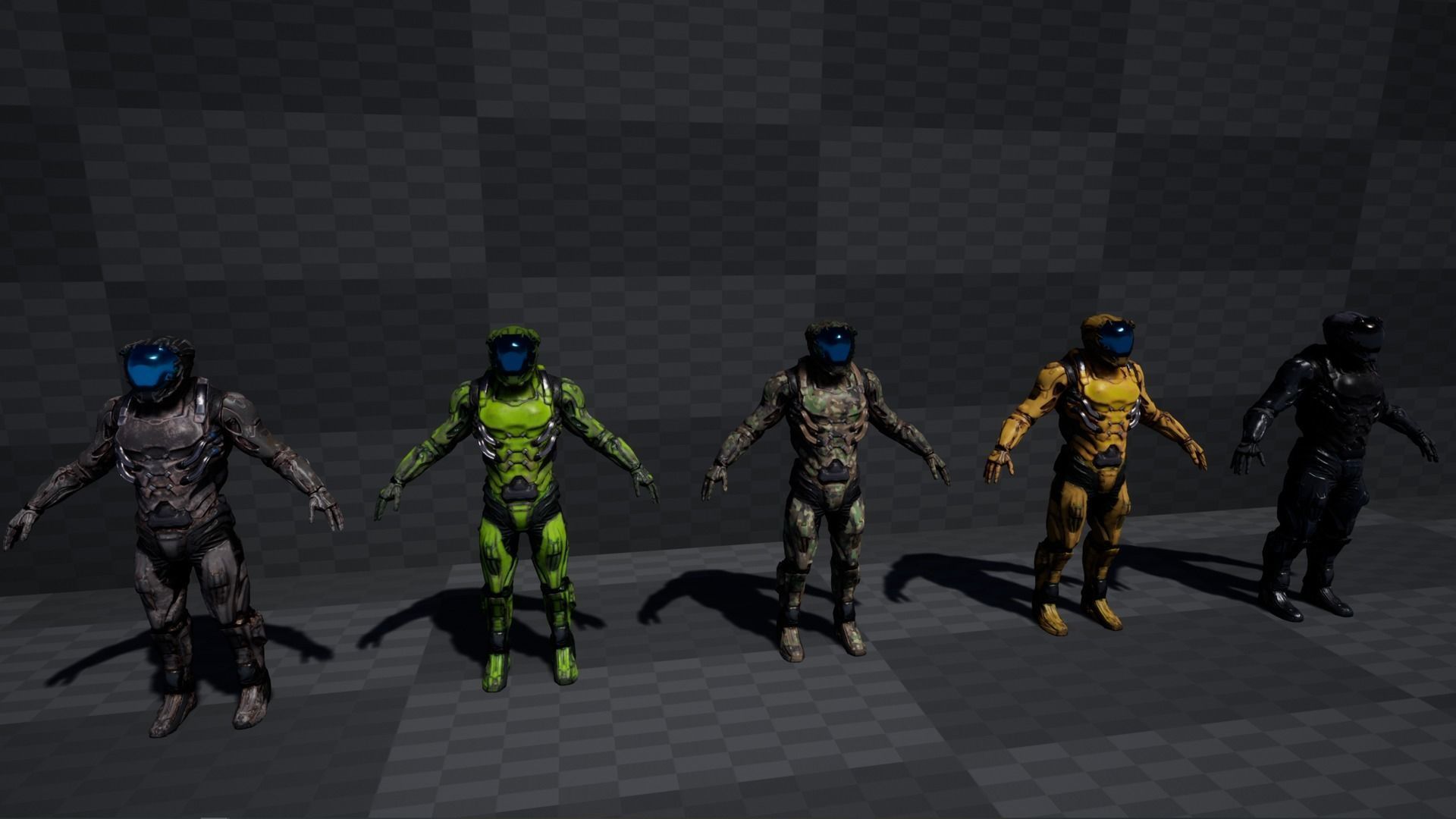 cyborg soldier v3  Low-poly 3D model_8