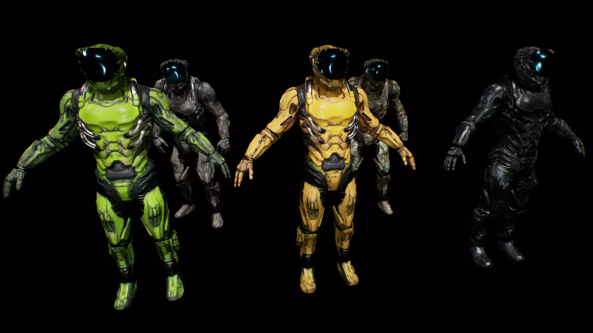 cyborg soldier v3  Low-poly 3D model_0