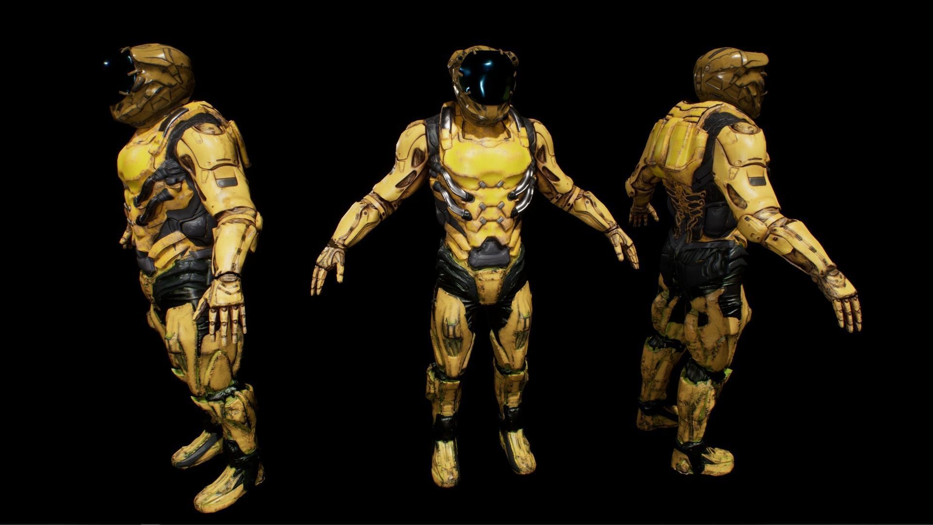 cyborg soldier v3  Low-poly 3D model_2