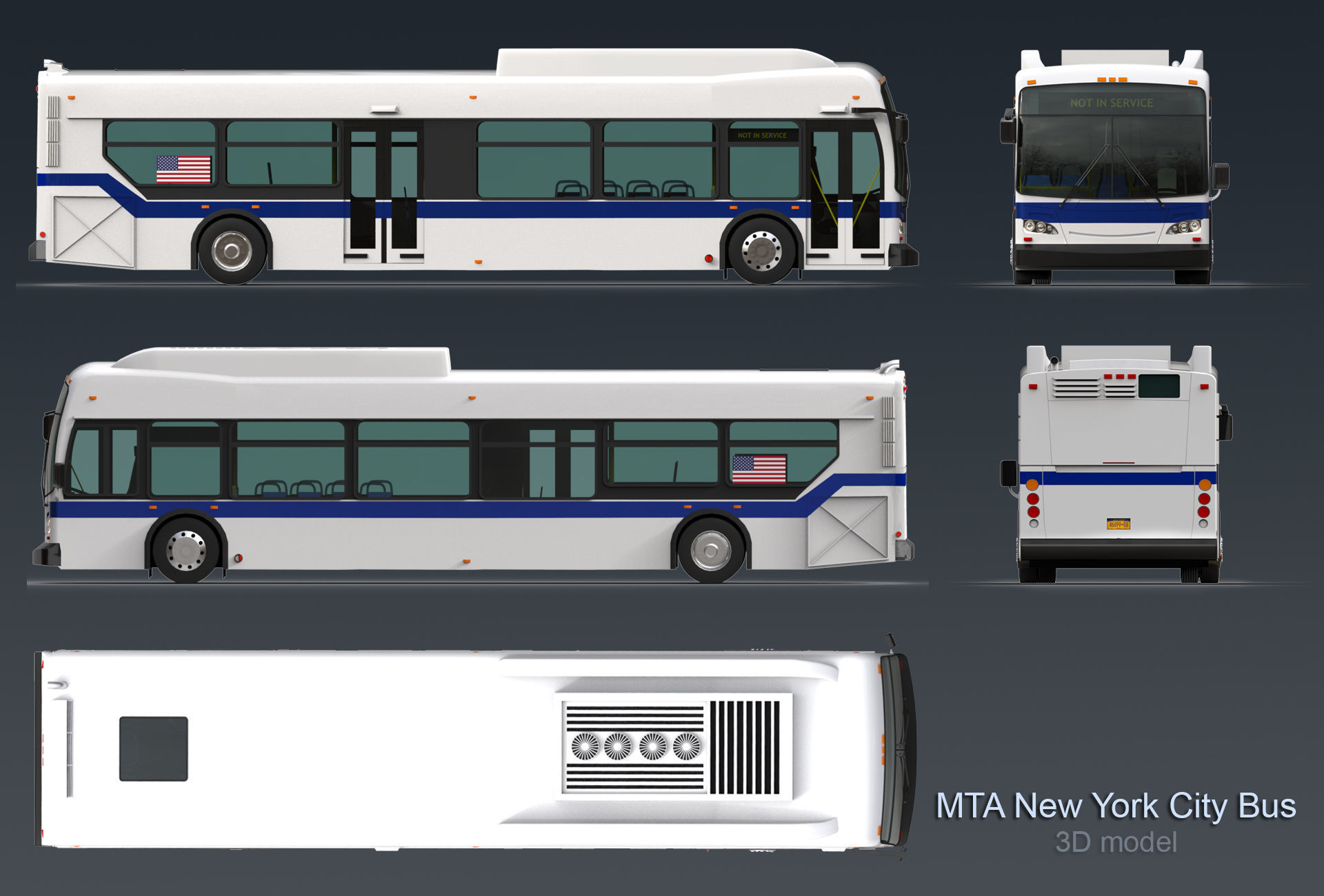 MTA New York City Bus 3D model_1
