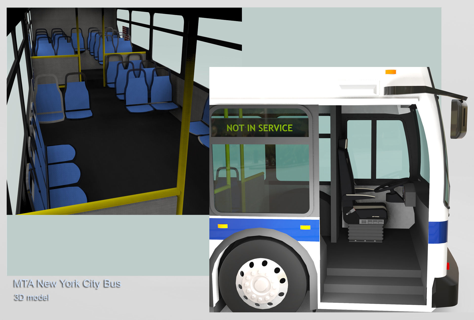 MTA New York City Bus 3D model_7