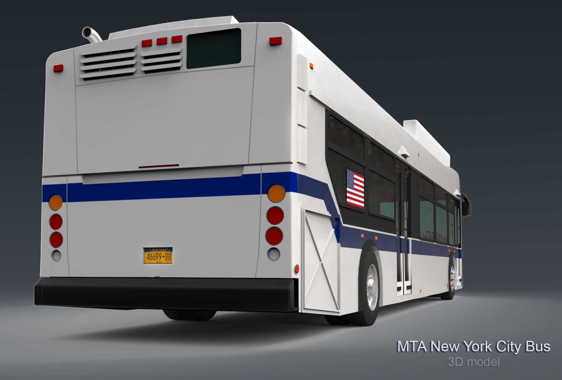 MTA New York City Bus 3D model_4