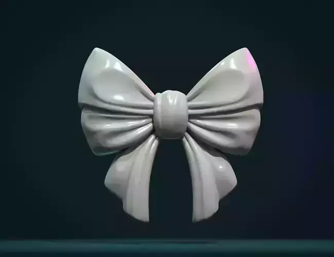 Bow Ribbon relief 3D print model