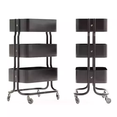 Rashult Ikea Metal Trolley and Shelving  3D model