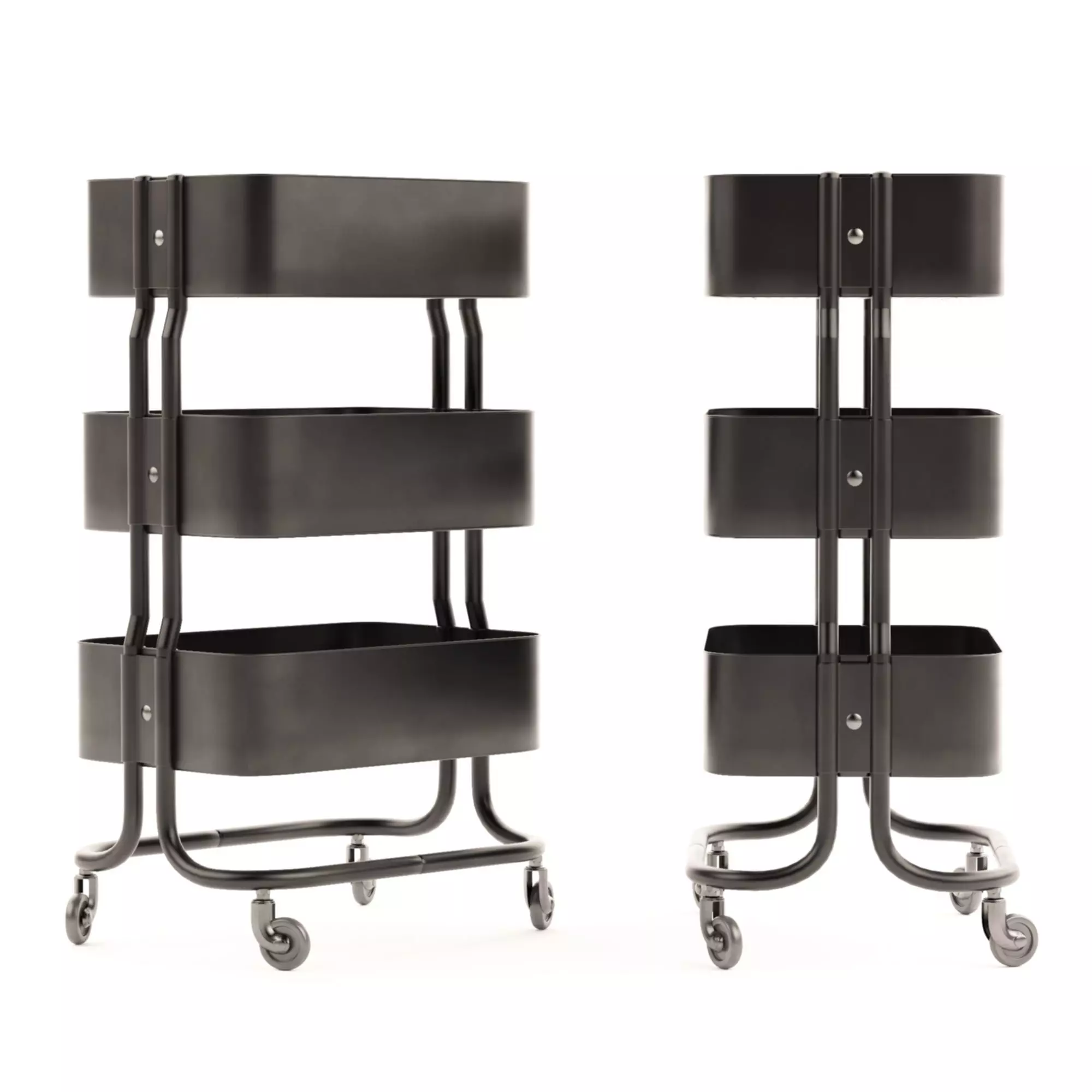 Rashult Ikea Metal Trolley and Shelving  3D model_0