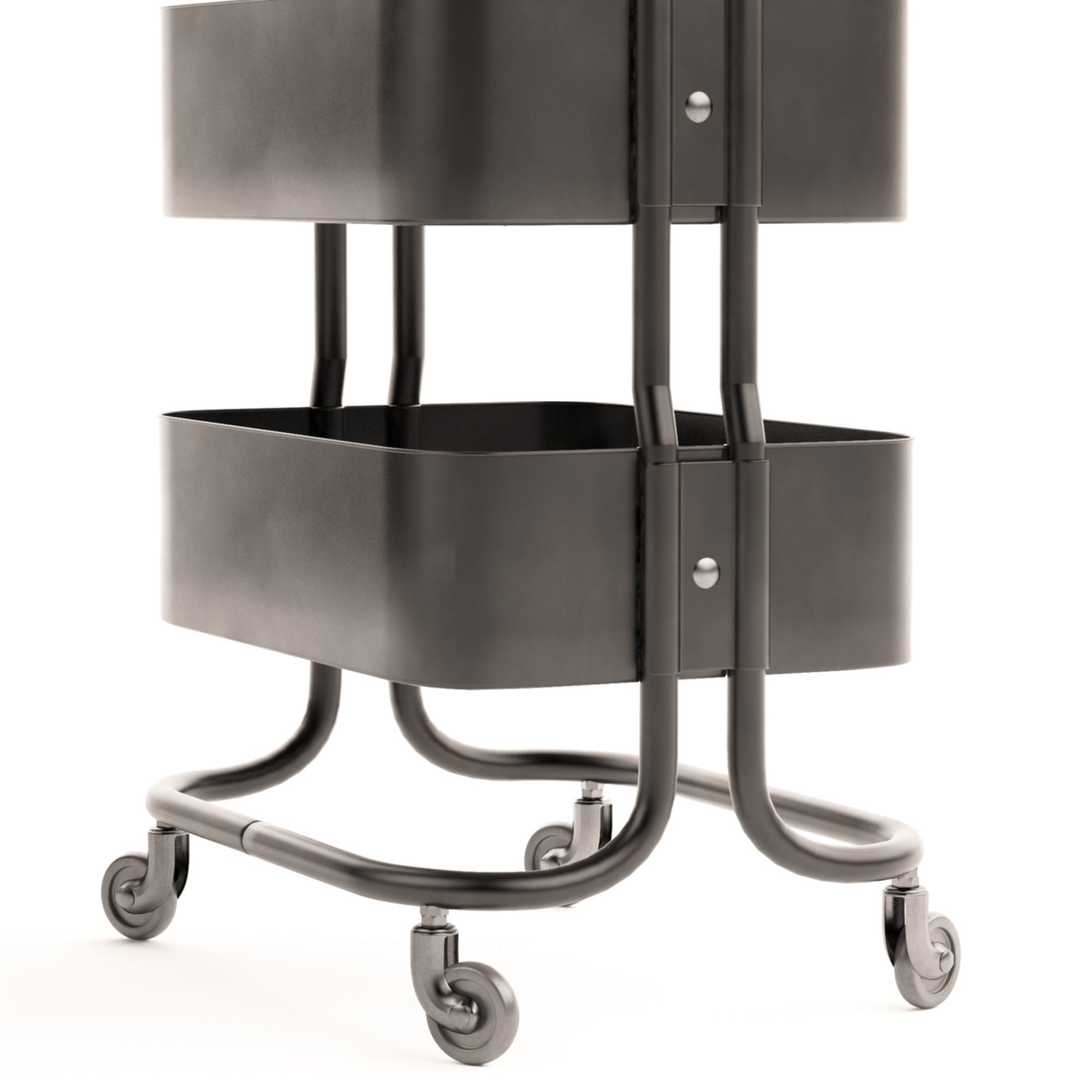 Rashult Ikea Metal Trolley and Shelving  3D model_5