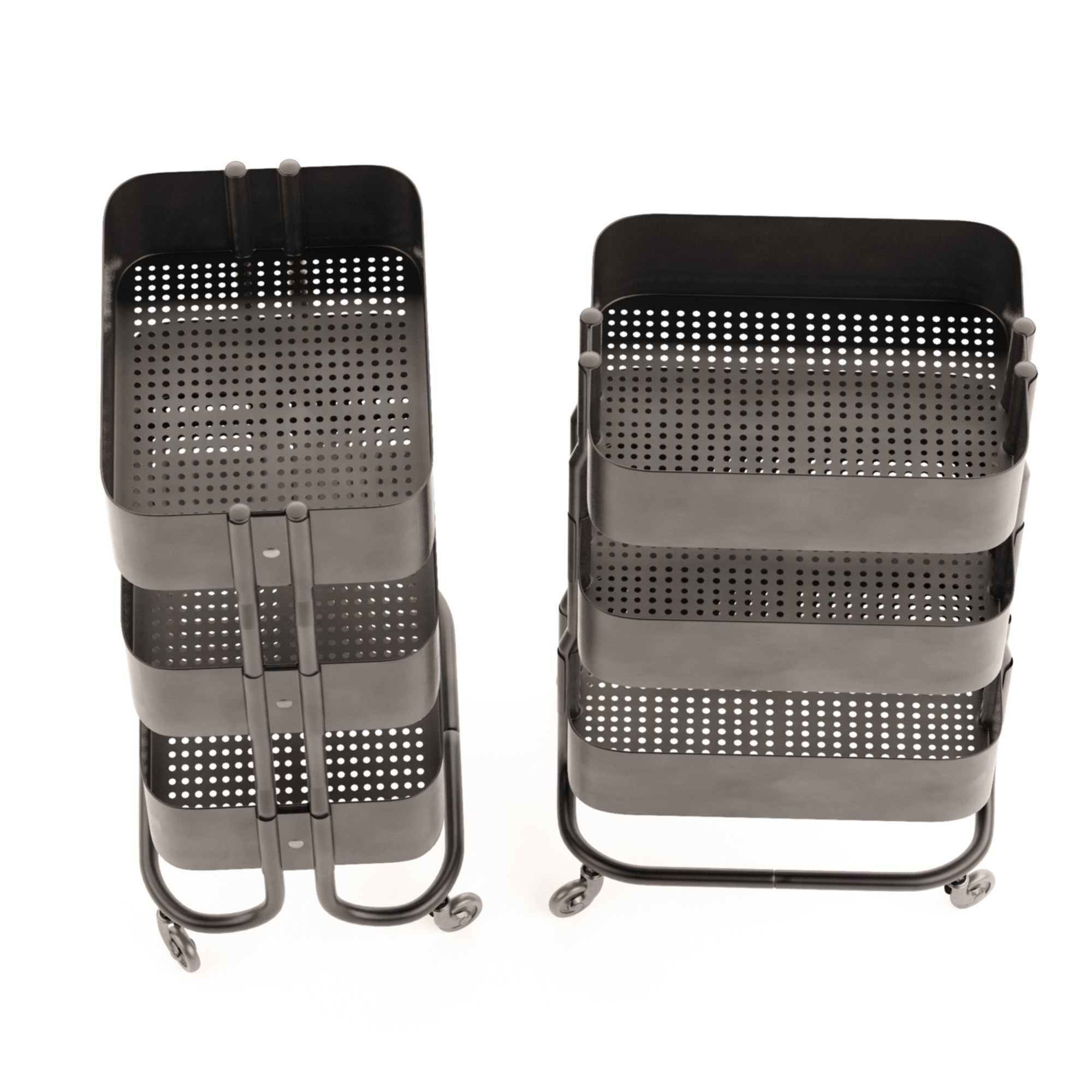 Rashult Ikea Metal Trolley and Shelving  3D model_4
