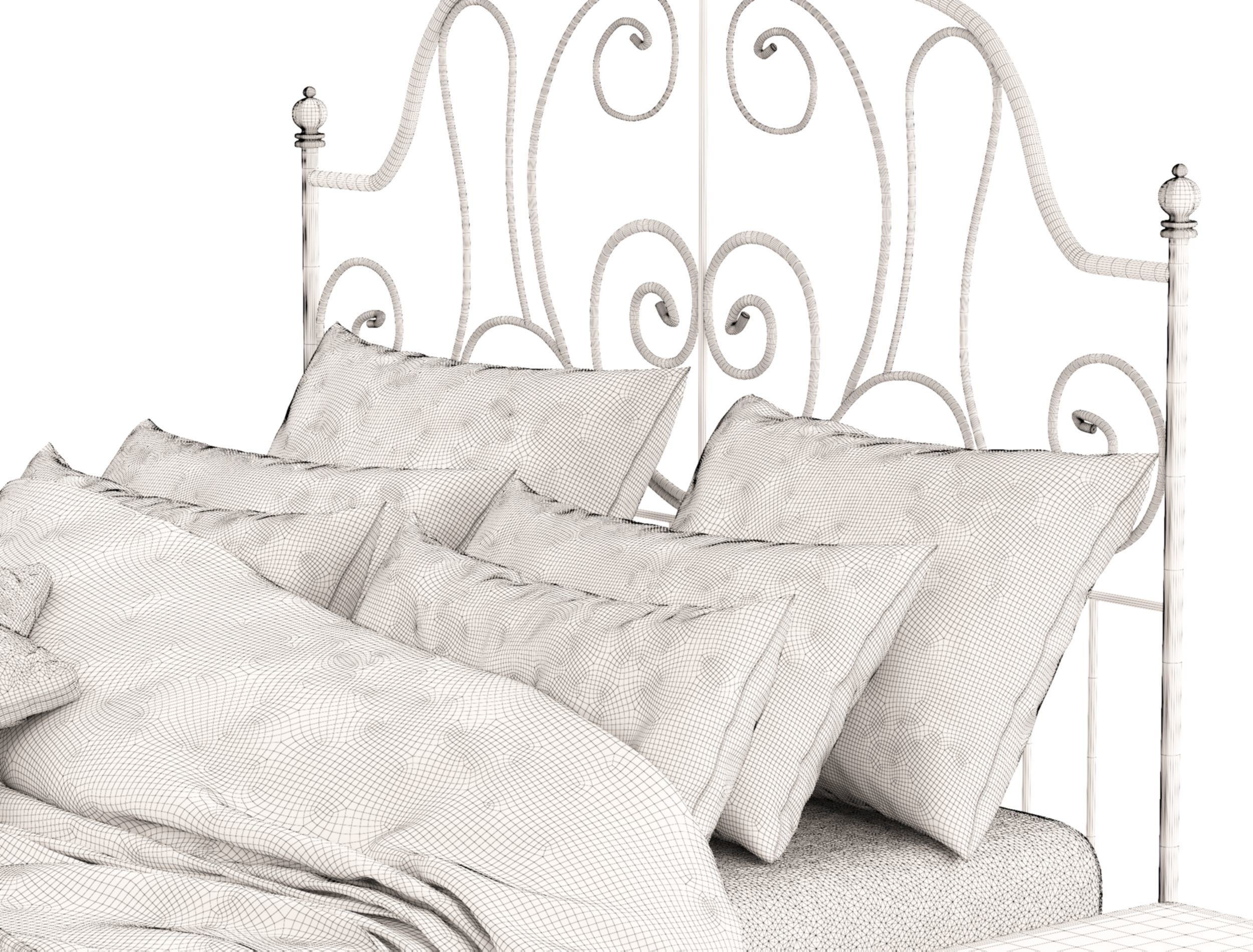 Leirvik IKEA bed 3D model_7